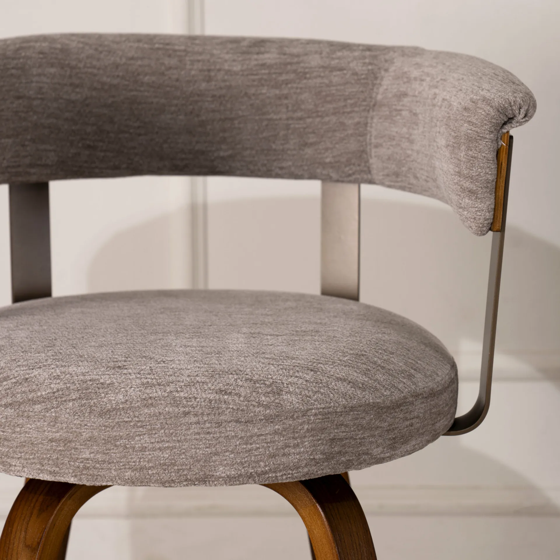 Juniper Bar Chair -Walnut and Taupe thumbnail 2