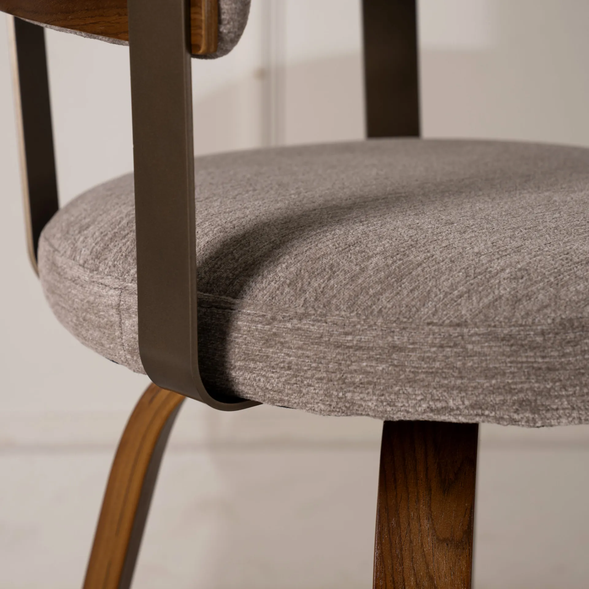 Juniper Bar Chair -Walnut and Taupe thumbnail 6