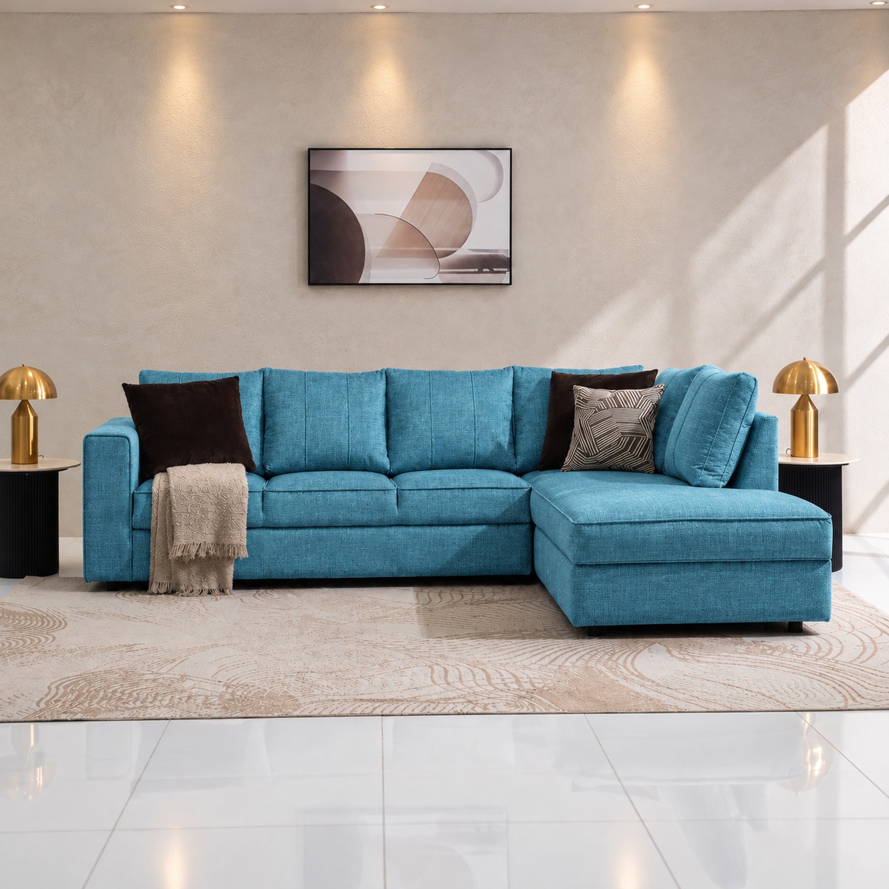 Dayana Corner Sofa - Blue