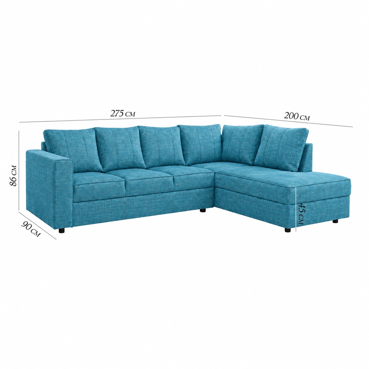 Dayana Corner Sofa - Blue thumbnail 9