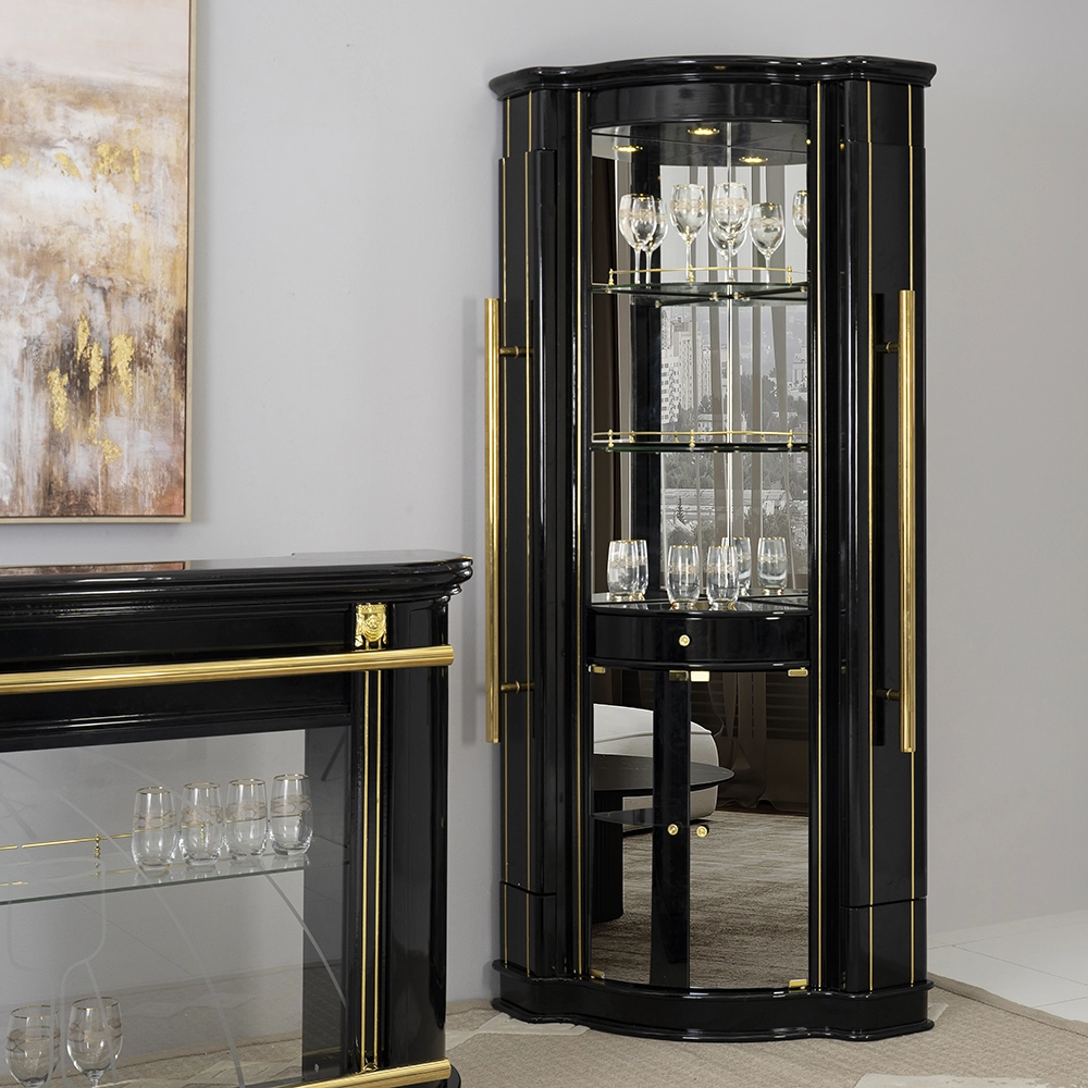 Bar Cabinet With Bar Table (Remote Light) -Black thumbnail 4