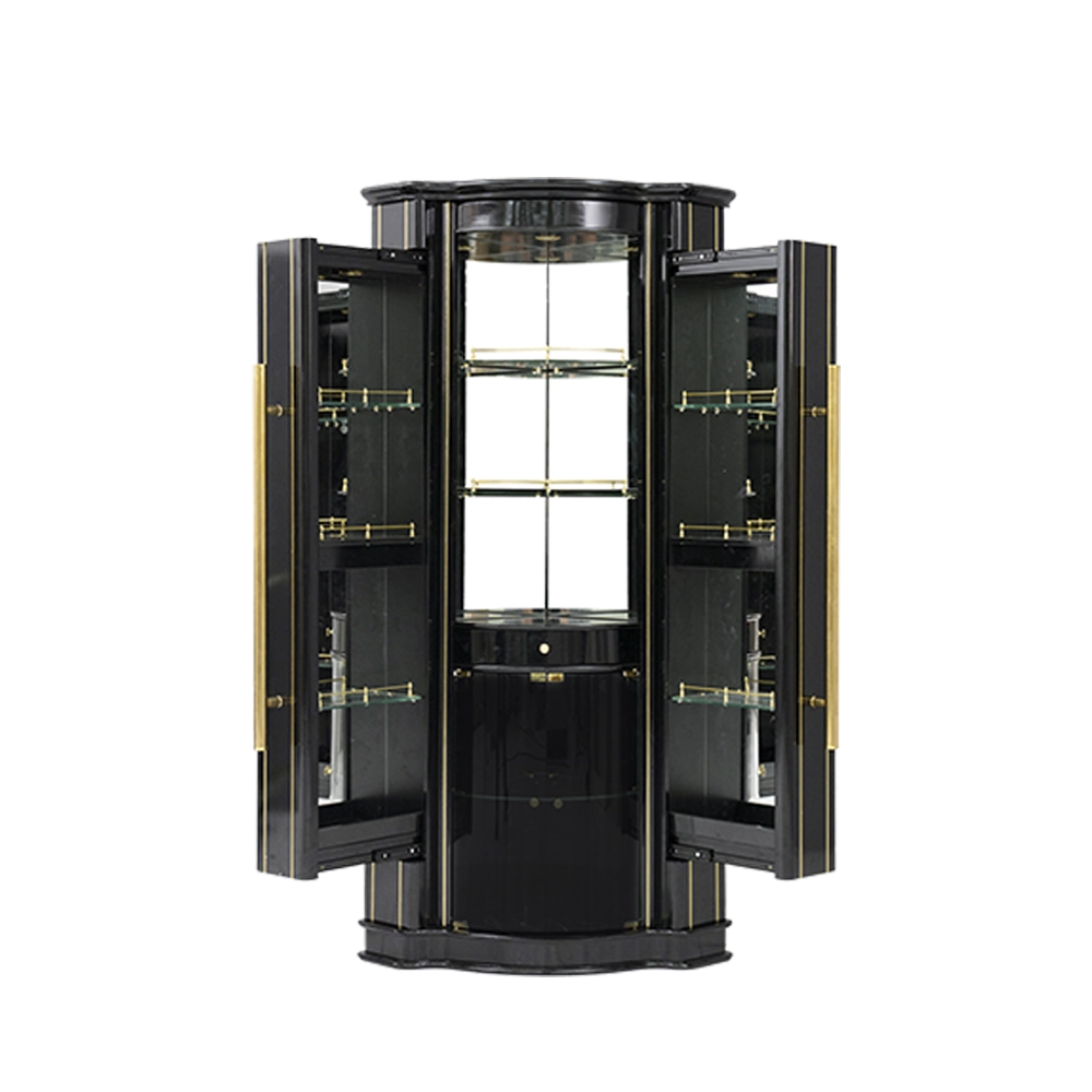 Bar Cabinet With Bar Table (Remote Light) -Black thumbnail 9
