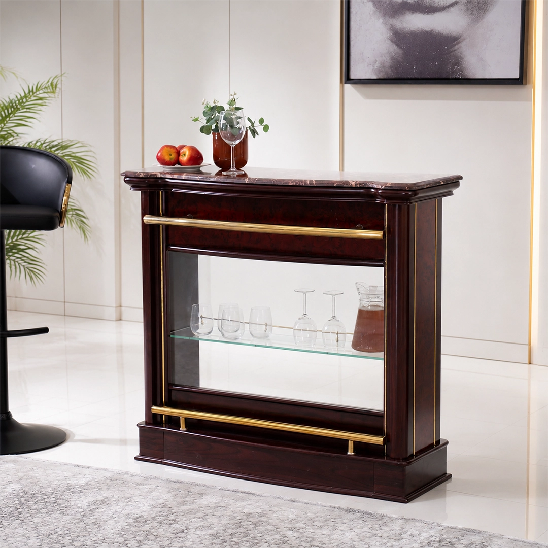 Bar Cabinet – Cherry Gold thumbnail 4