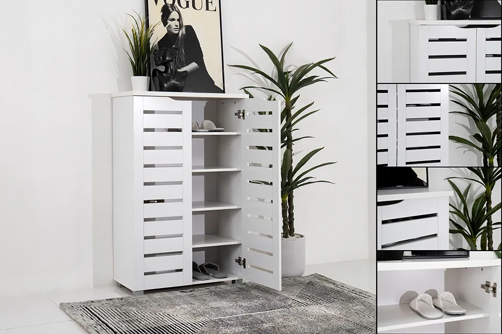 Mia Shoe Cabinet – White thumbnail 3