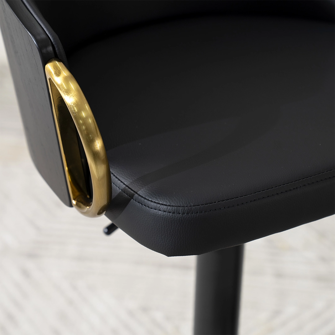 Aifred Bar Chair -Black thumbnail 6