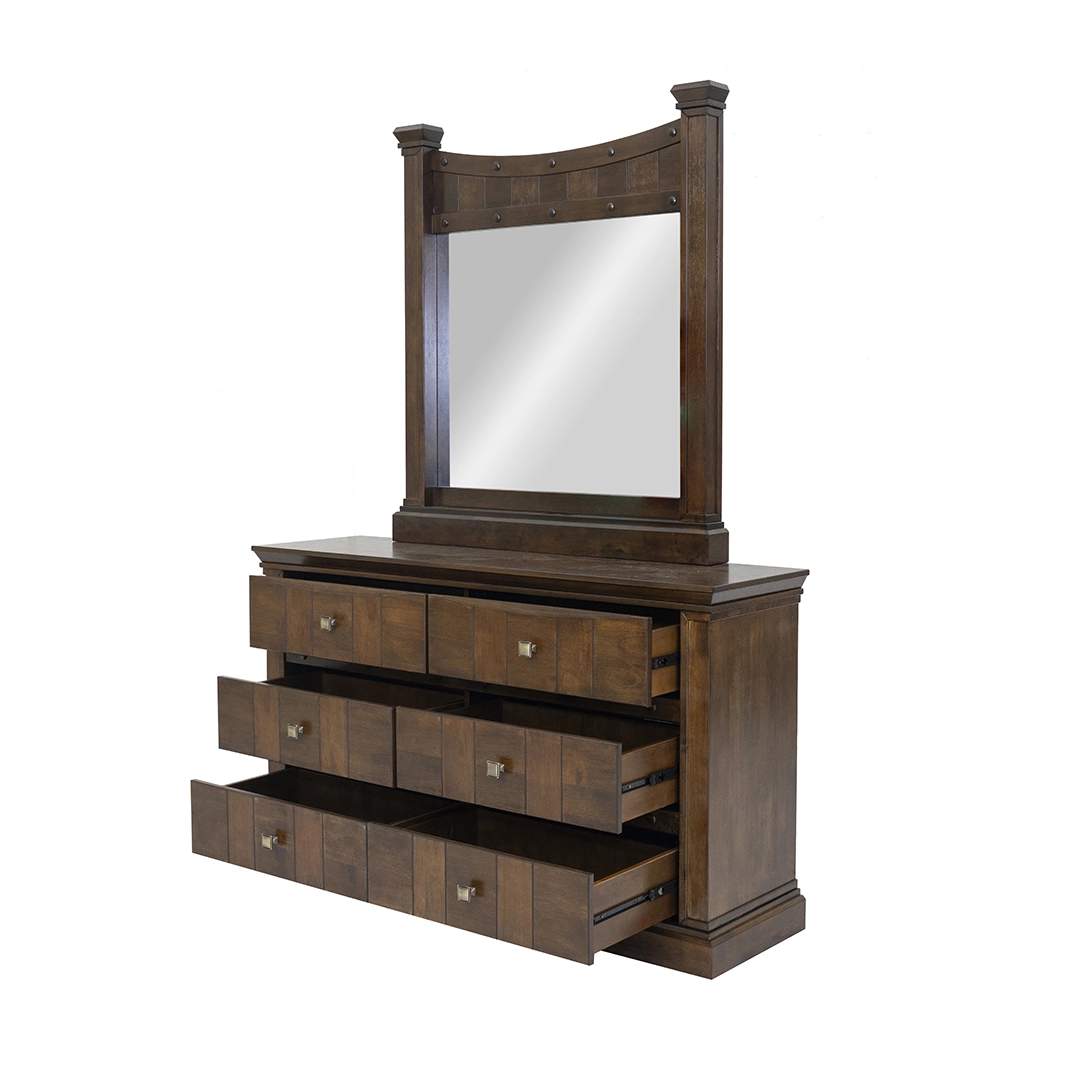 Alexandia Dresser With Mirror – Walnut