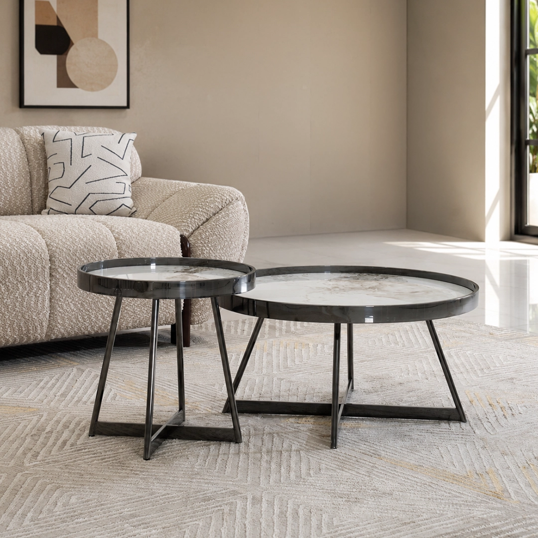 Alexandra Coffee Table Set Of 2 -Black