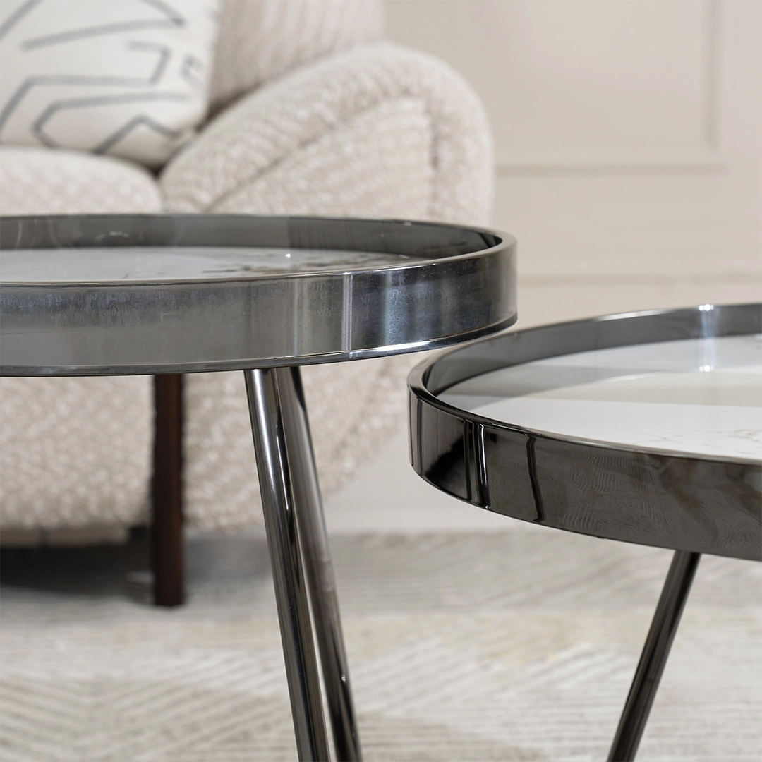Alexandra Coffee Table Set Of 2 -Black thumbnail 8