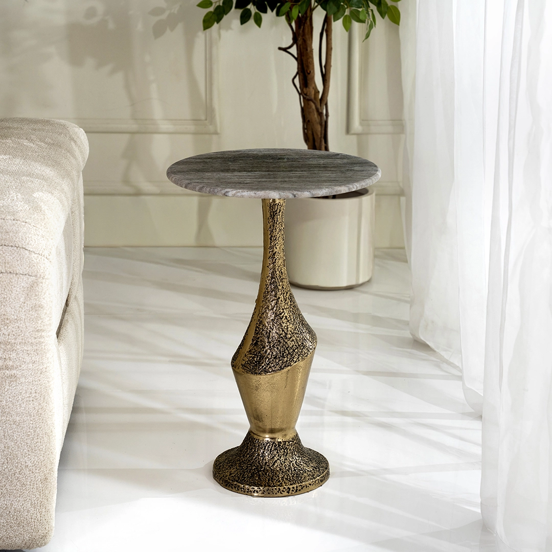 Alford Side Table With Marble Top thumbnail 2
