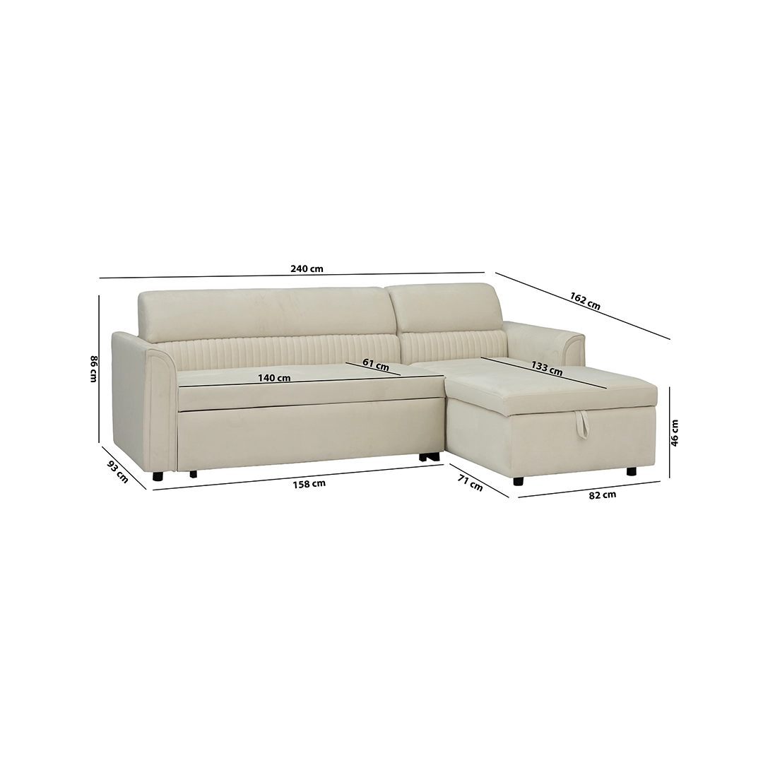 Amaze Corner Sofa Bed With Storage thumbnail 13