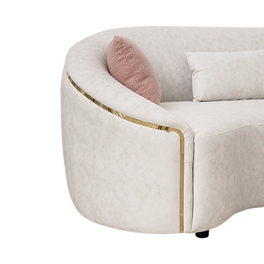 Amna Gold Corner Sofa thumbnail 9