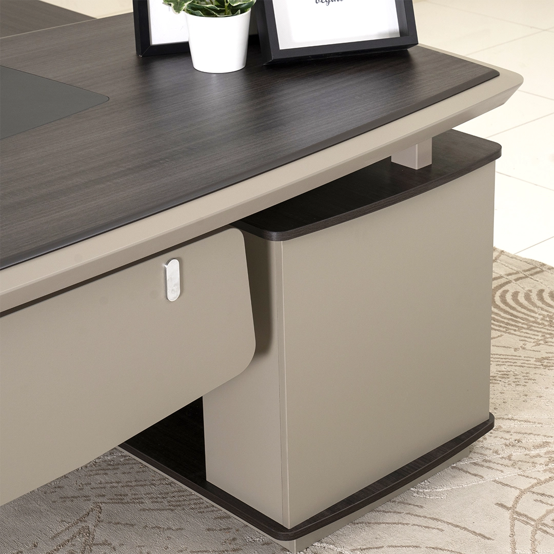 Arena Office Table -Dark Oak /Grey thumbnail 10