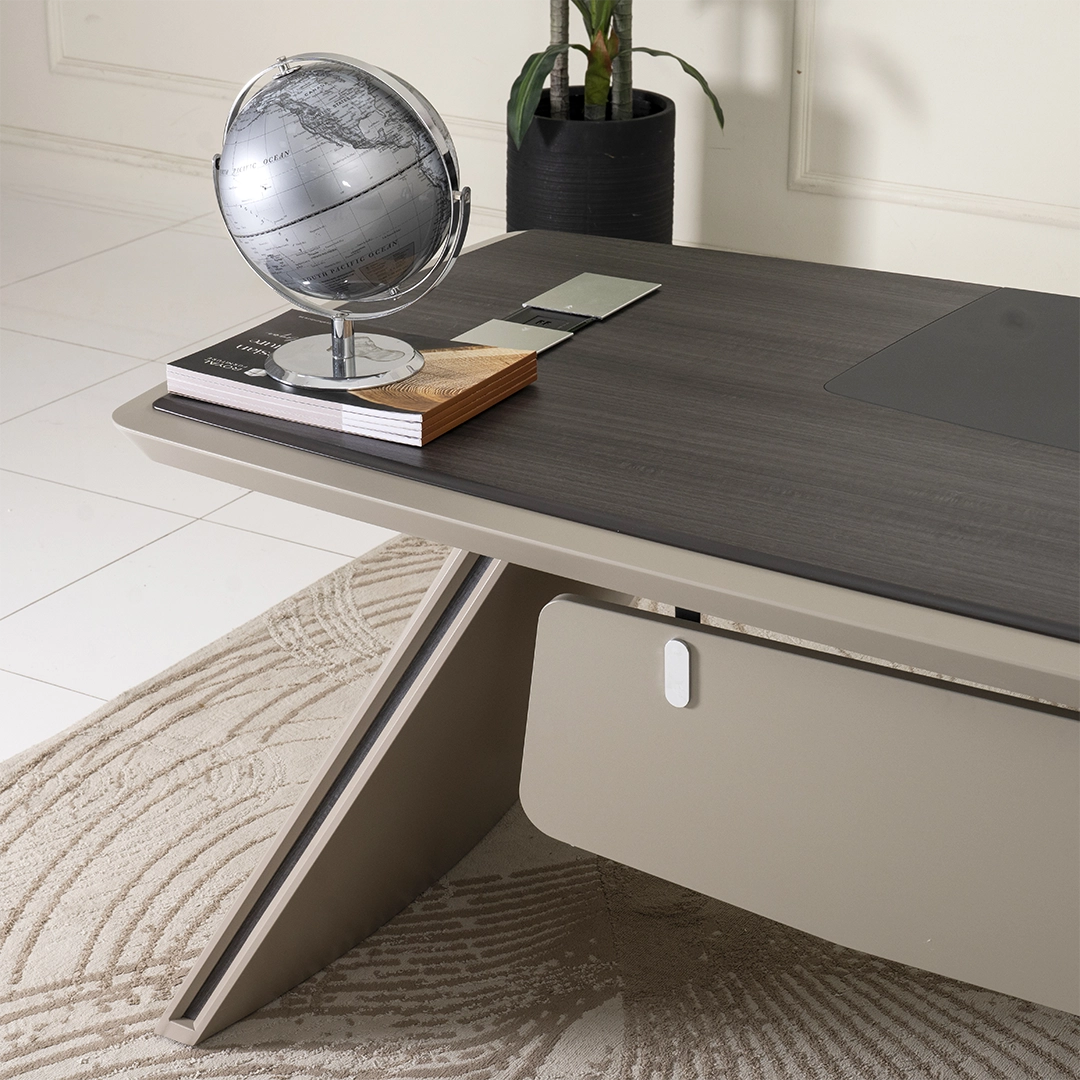 Arena Office Table -Dark Oak /Grey thumbnail 13