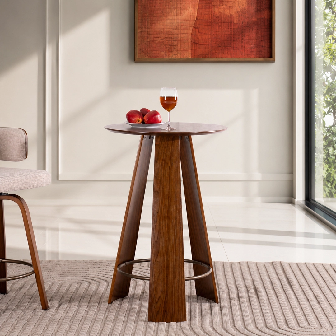 Ario Bar Table -Walnut thumbnail 2