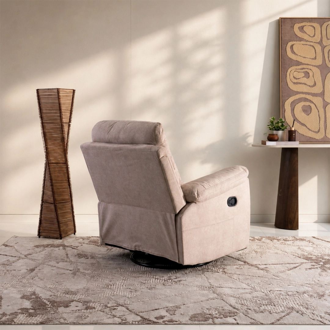 Asos Recliner Sofa With Swivel & Rocker -Beige thumbnail 4