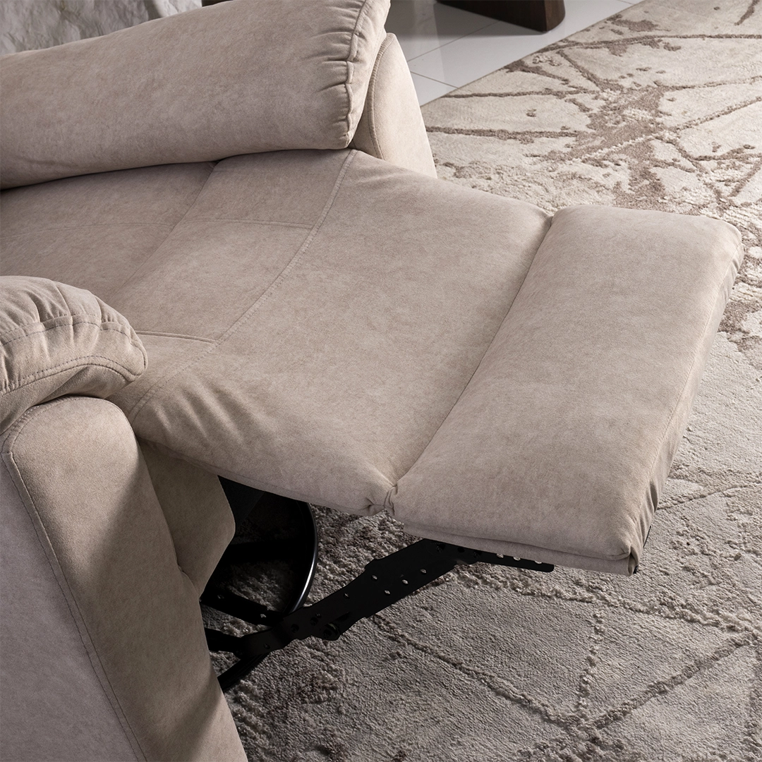 Asos Recliner Sofa With Swivel & Rocker -Beige thumbnail 8