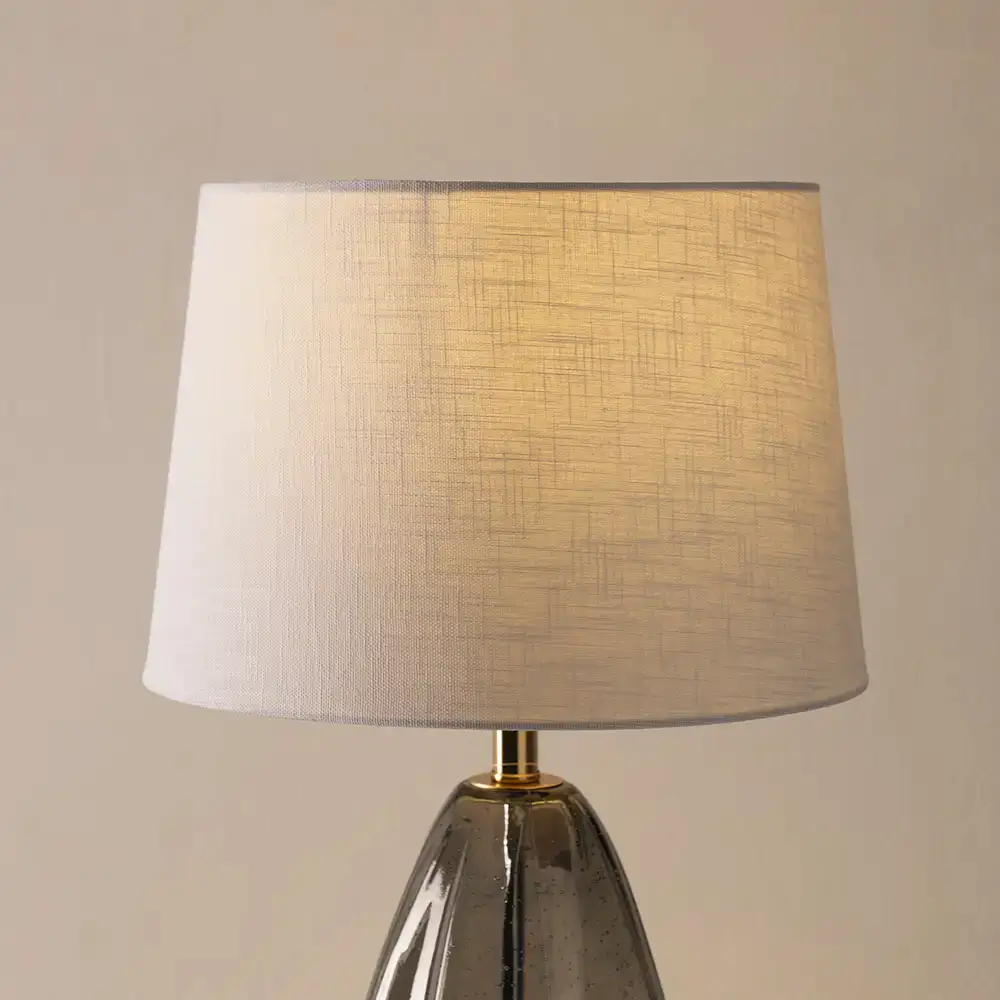 Avero Glass Base Table Lamp Grey -56cm thumbnail 3