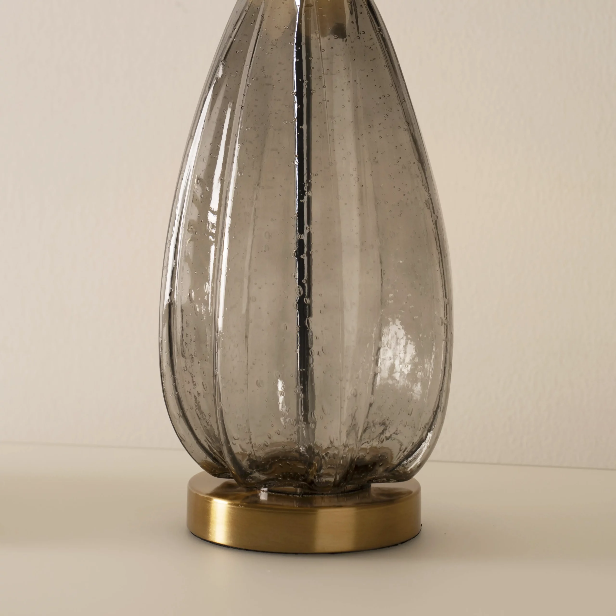 Avero Glass Base Table Lamp Grey -56cm thumbnail 4
