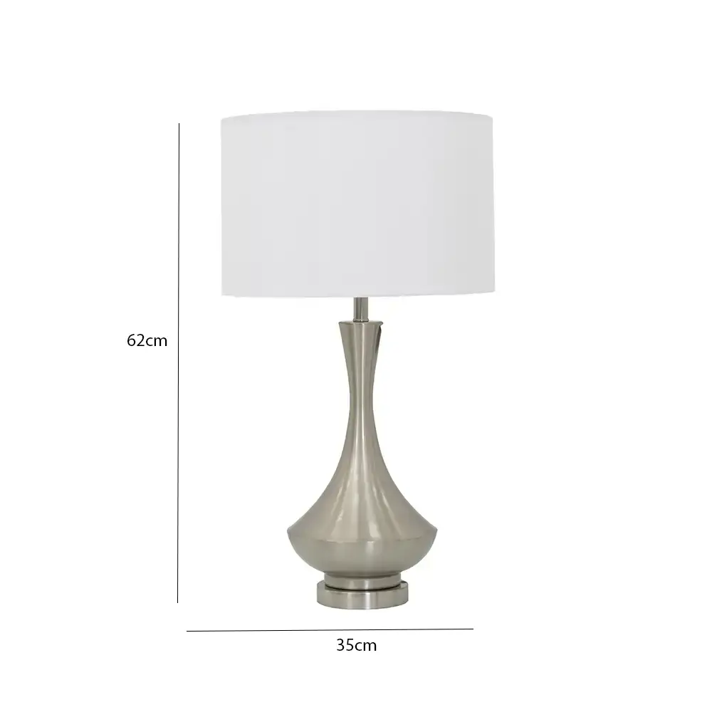 Avero Metal Table Lamp Silver -62cm thumbnail 5