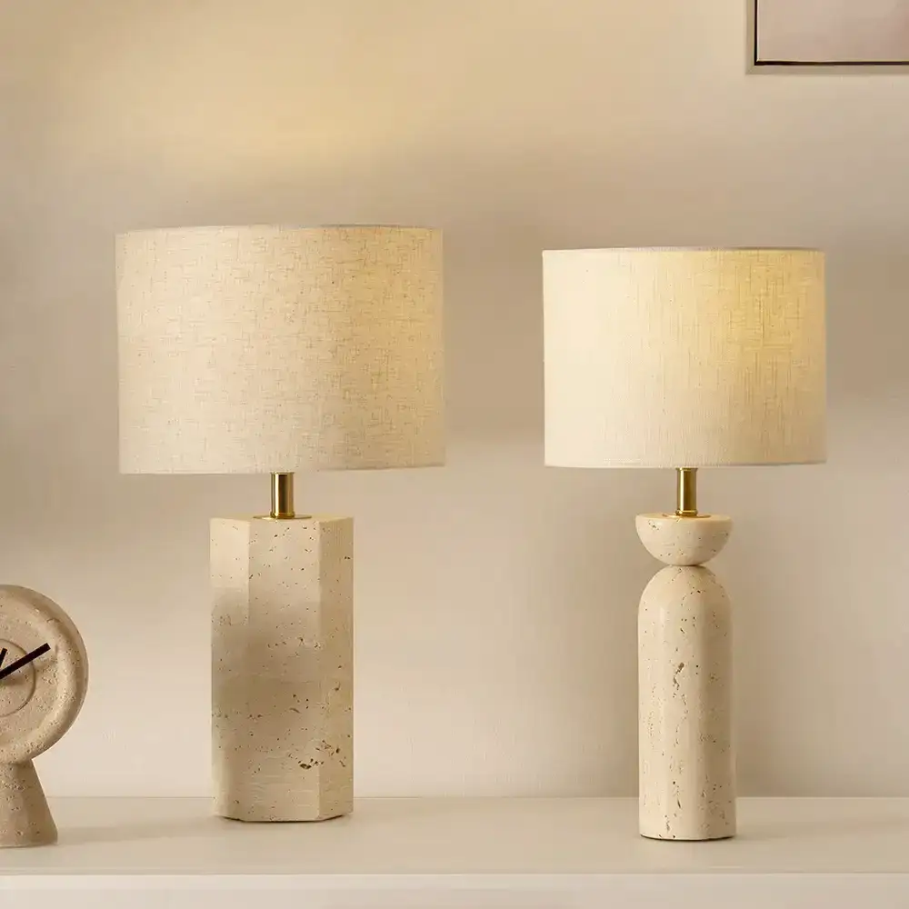 Avero Travertine Table Lamp -48cm thumbnail 5