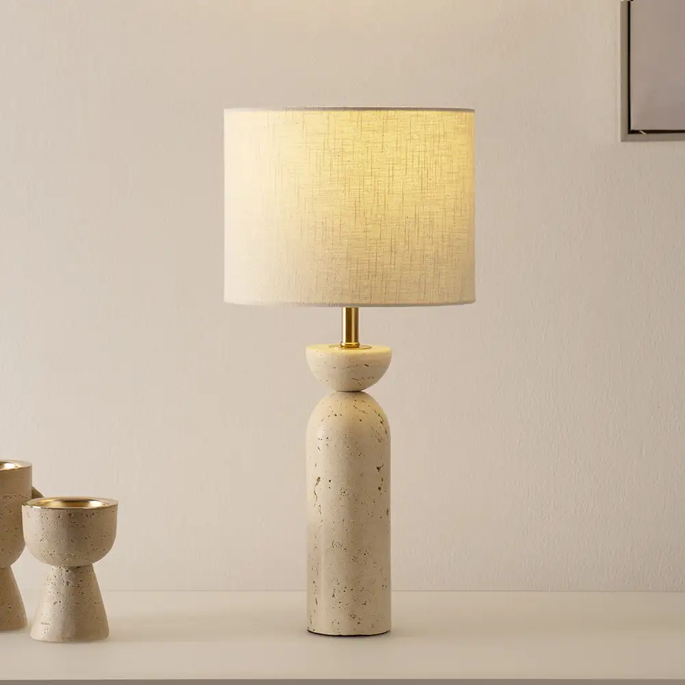 Avero Travertine Table Lamp -48cm thumbnail 2