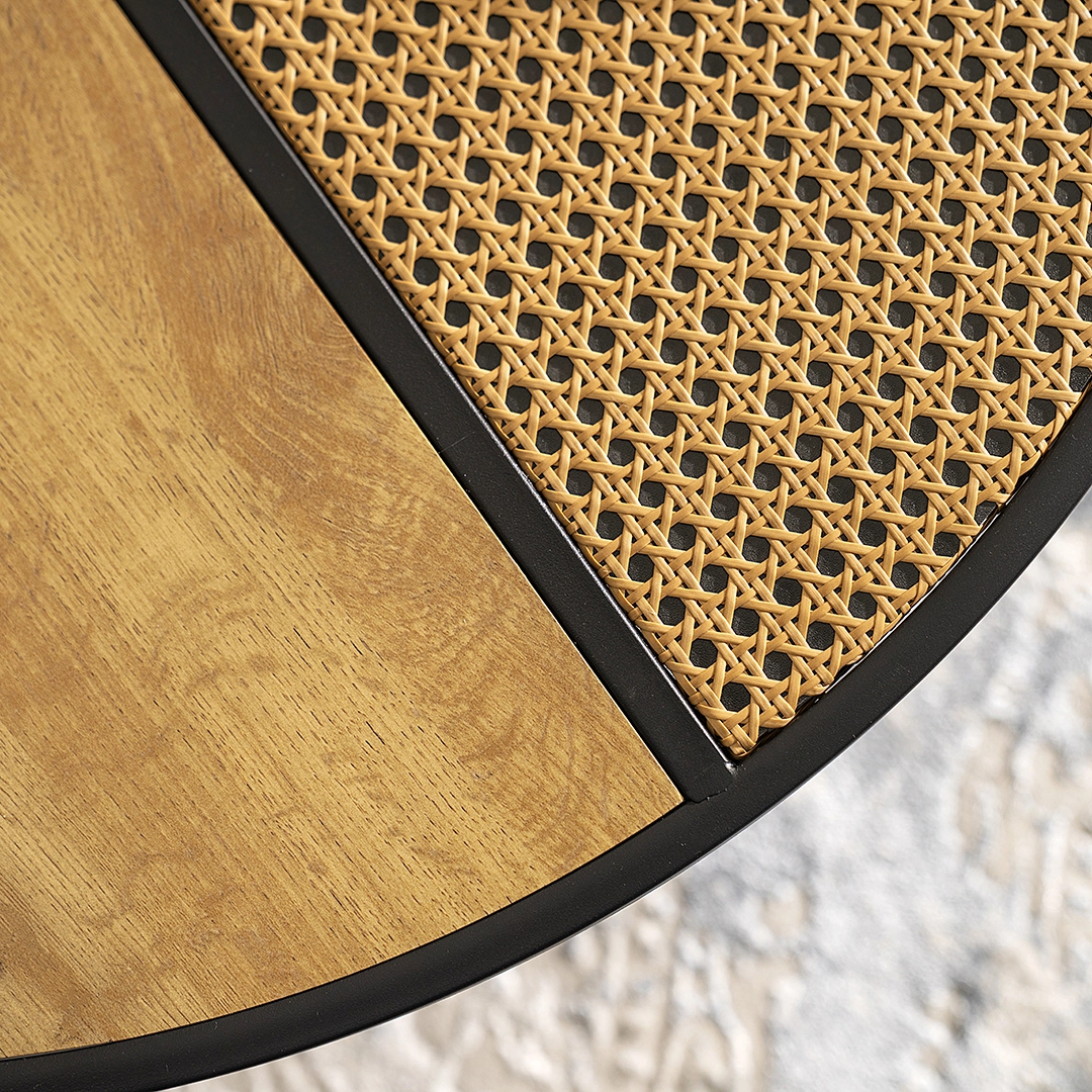 Aversa 2 piece Coffee Table Set – Oak & Black thumbnail 7