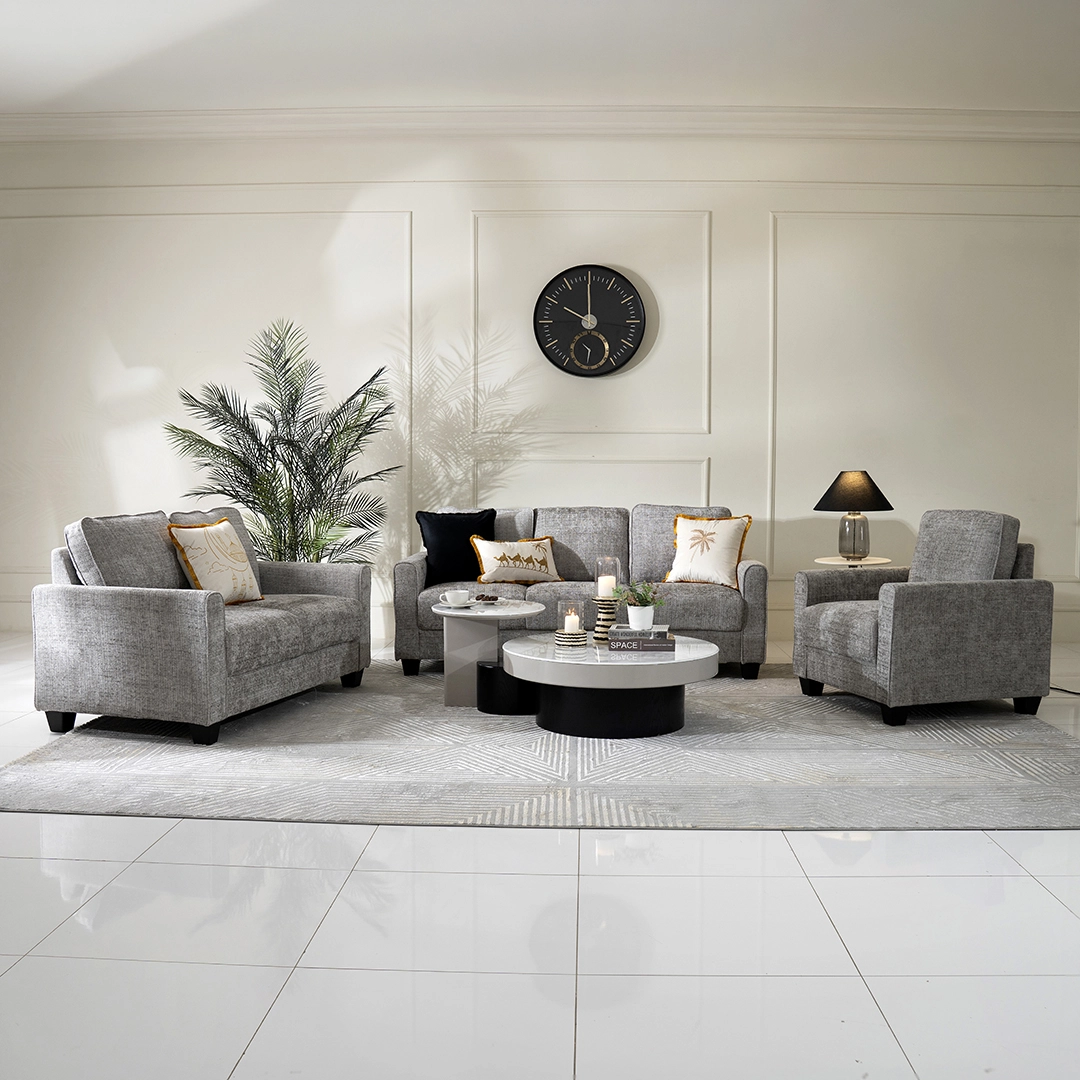 Bloom 6-Seater Sofa Set -Metal Grey