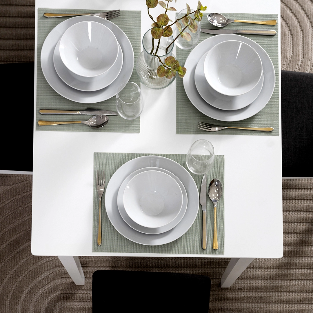 Broadway Dining Set 4 seater - White thumbnail 3