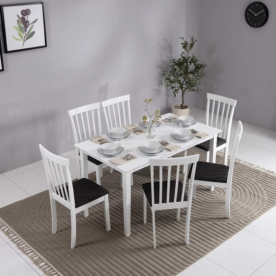 Broadway 6-Seater Dining Set -White