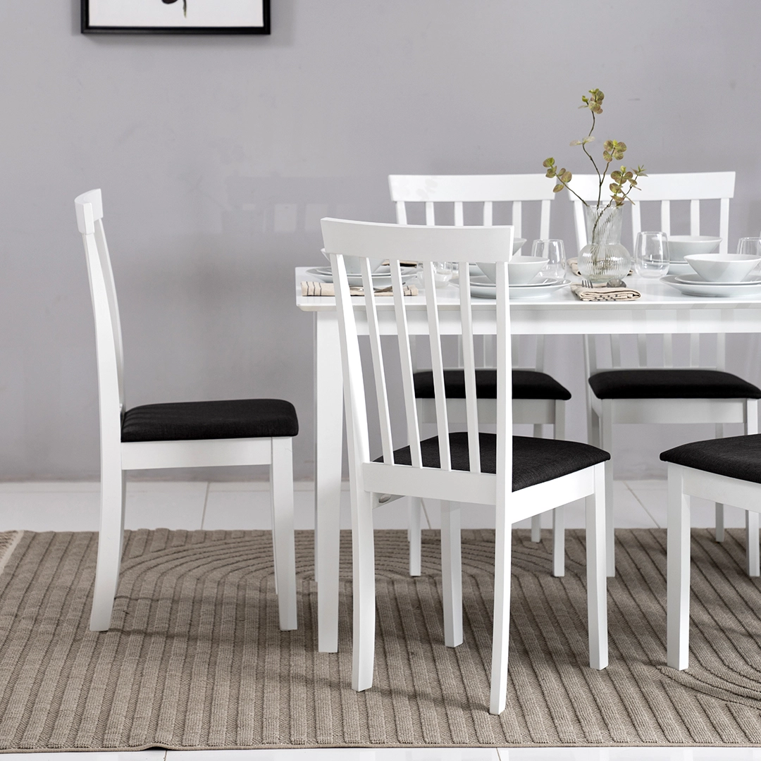 Broadway 6-Seater Dining Set -White thumbnail 4