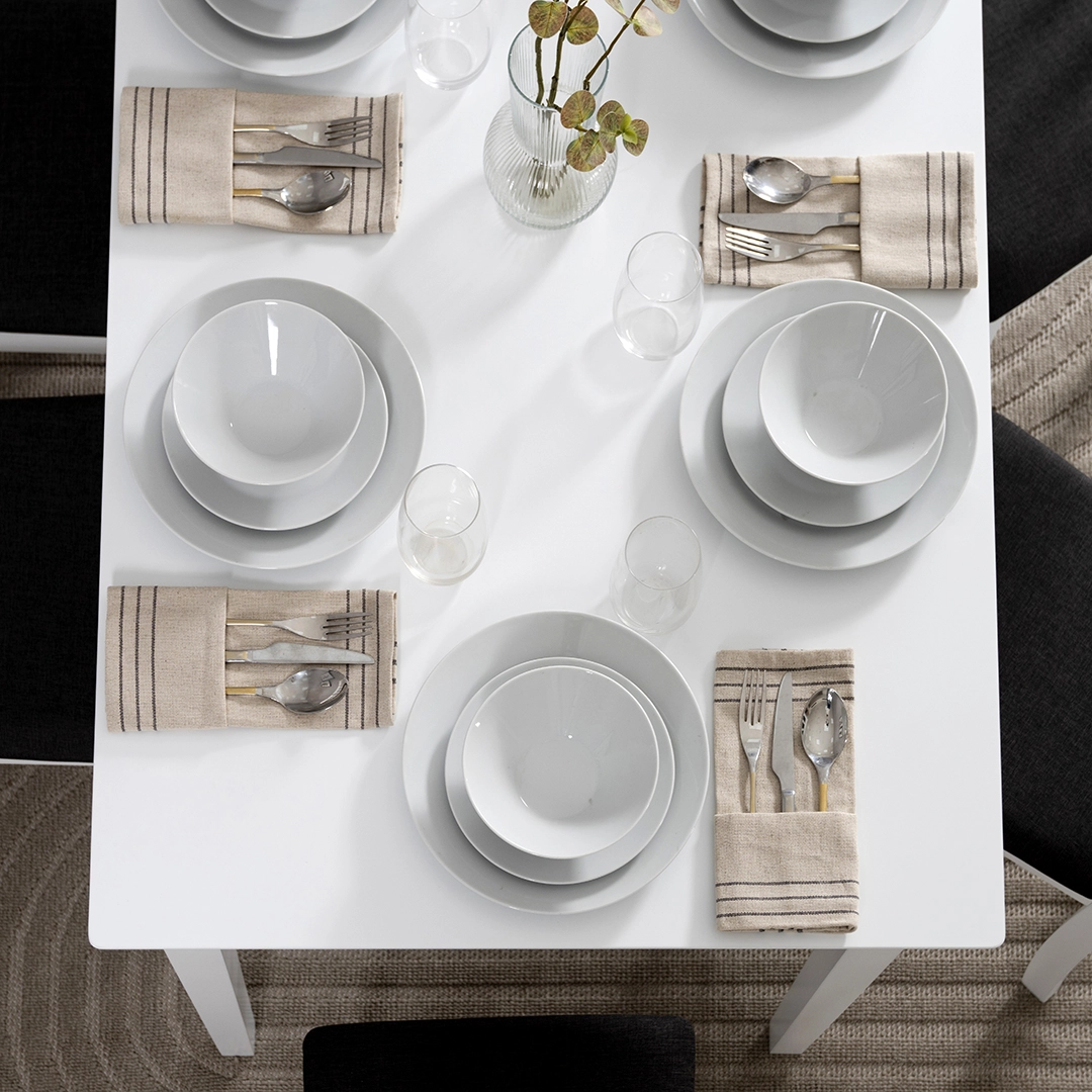 Broadway 6-Seater Dining Set -White thumbnail 3