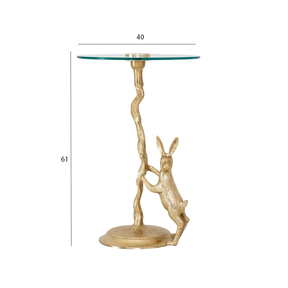 Bunny Accent Table Glass Top thumbnail 4