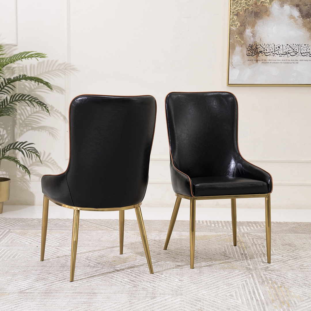 BY008 Dining Chair PVC -Black thumbnail 3