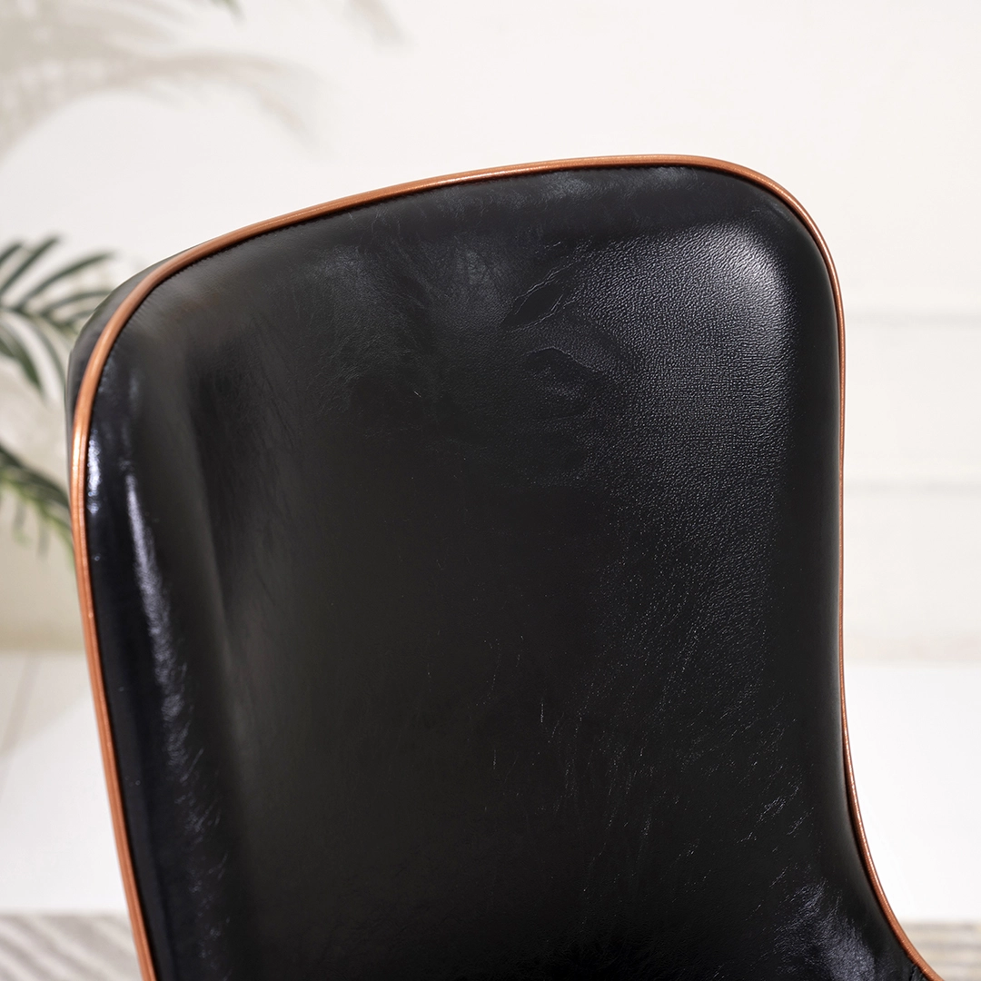 BY008 Dining Chair PVC -Black thumbnail 4