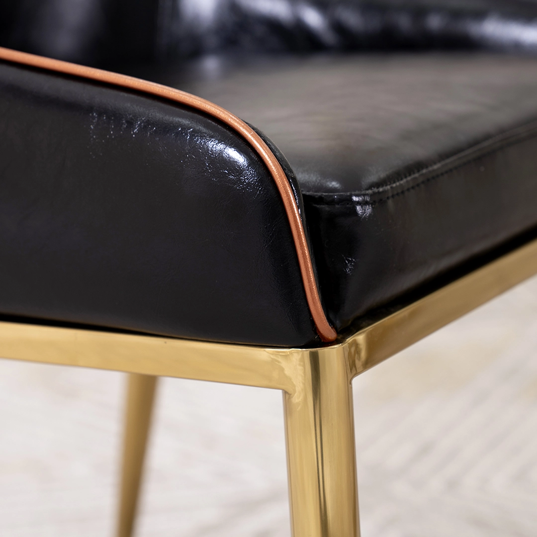 BY008 Dining Chair PVC -Black thumbnail 5