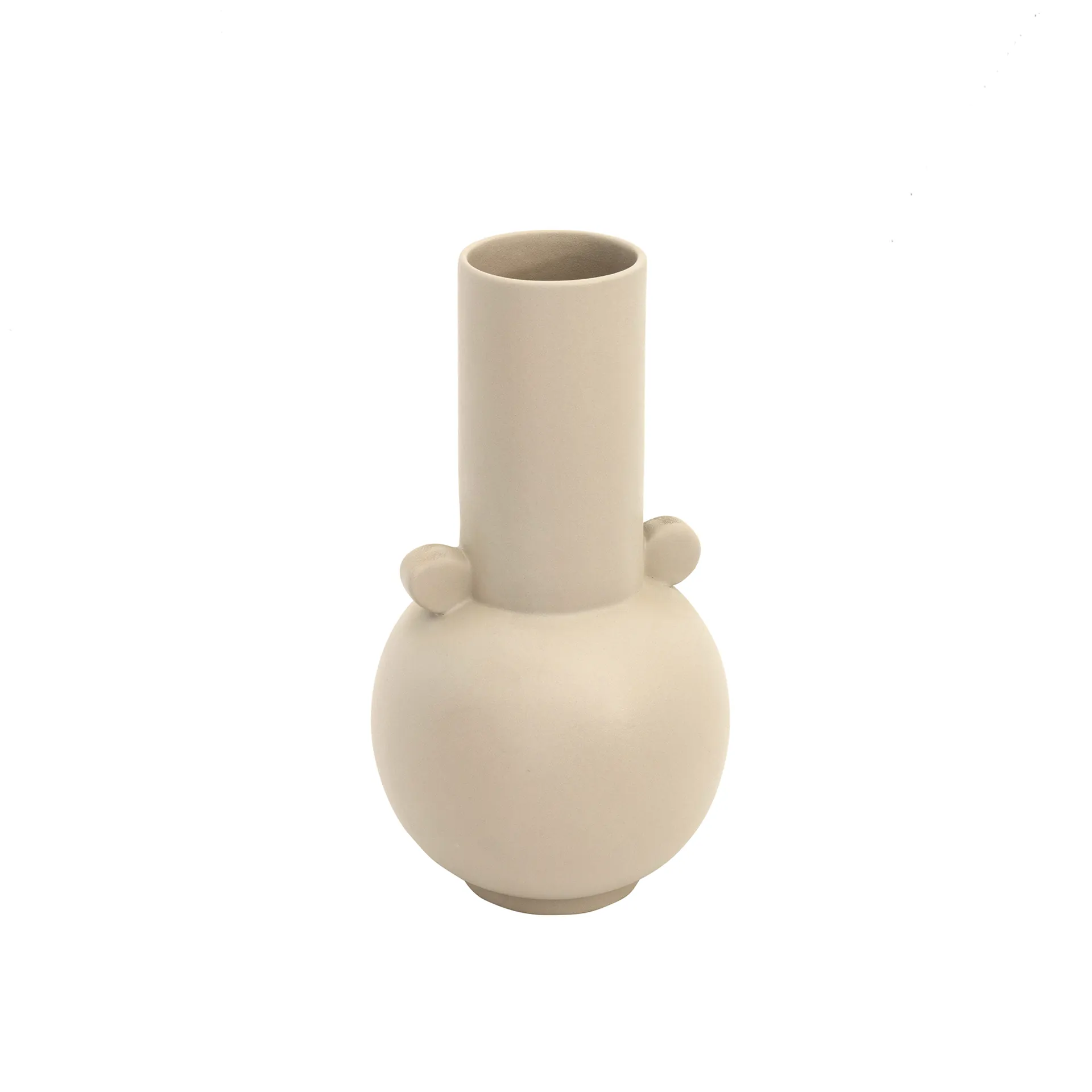 Blenka ceramic beige vase -16x16x30cm thumbnail 5