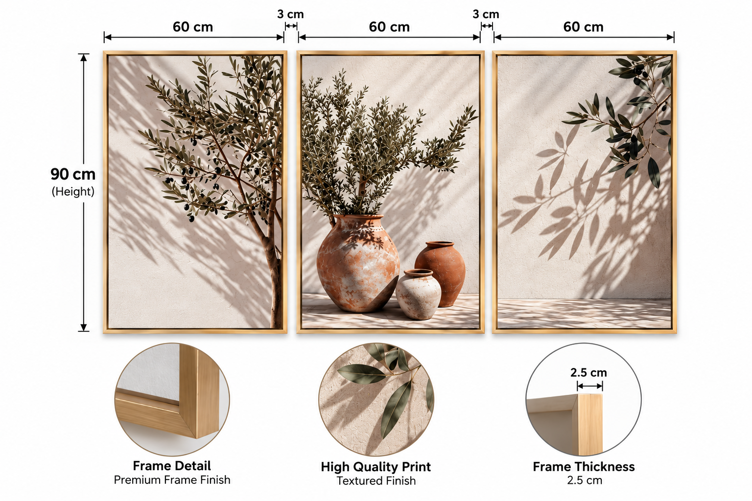 Botanical Wall Art – 3 Piece Set thumbnail 3