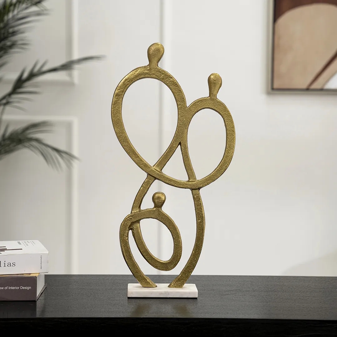 Casa Metal Marble Accent Gold -26.5x8x52.5cm thumbnail 2