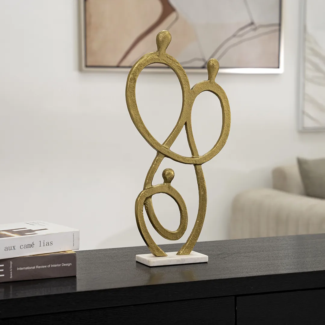 Casa Metal Marble Accent Gold -26.5x8x52.5cm thumbnail 3