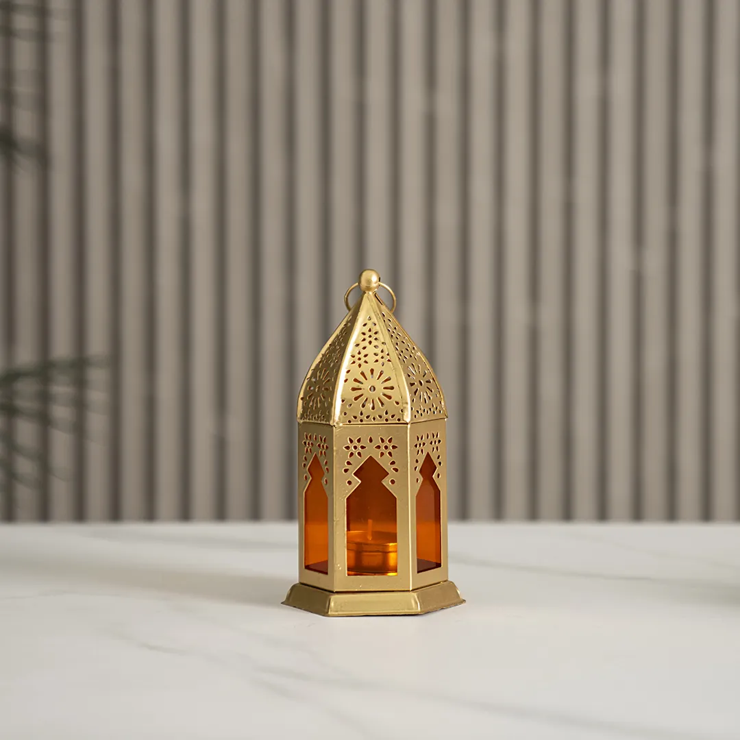 Chloe Metal cutout gold lantern 7X7X16CM thumbnail 3