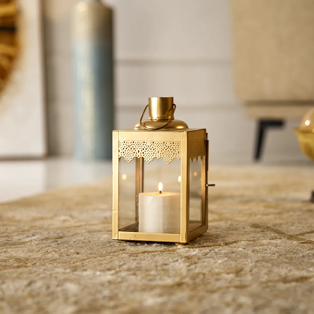 Chloe Metal gold lantern 12X12X22CM thumbnail 2