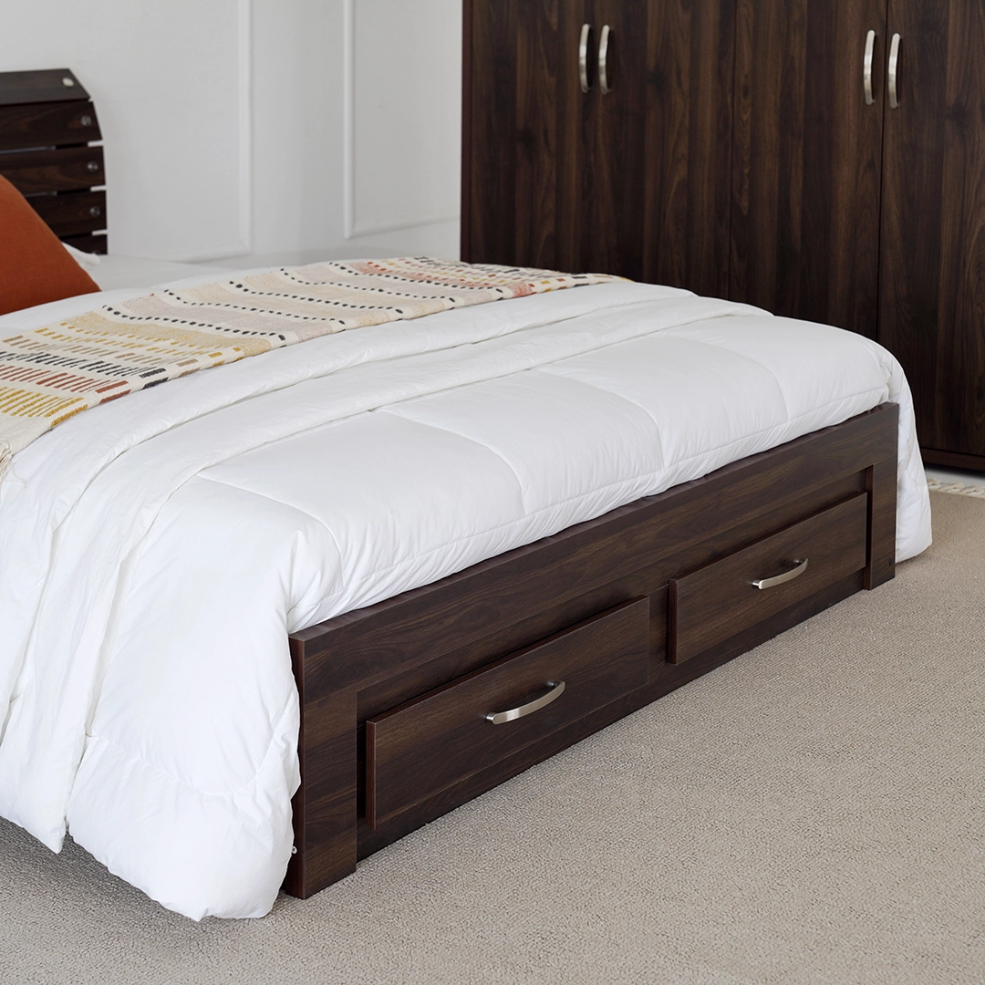 Como King Bed -Walnut
