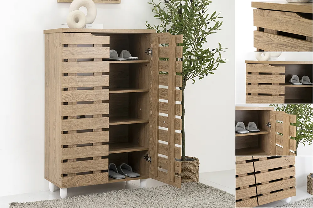 Cove Shoe Cabinet - Oak thumbnail 2