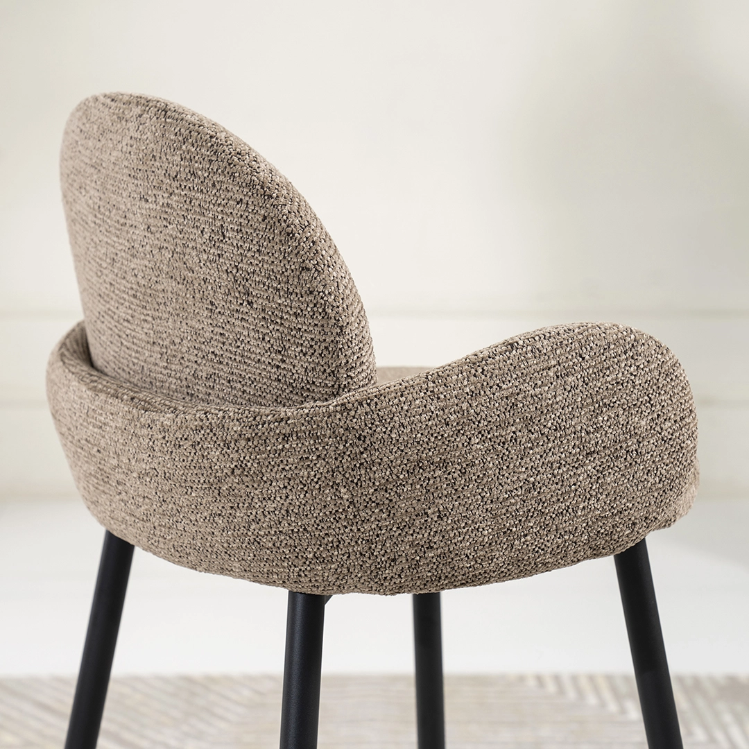 Curvy Bar Stool -Brown & Black thumbnail 5