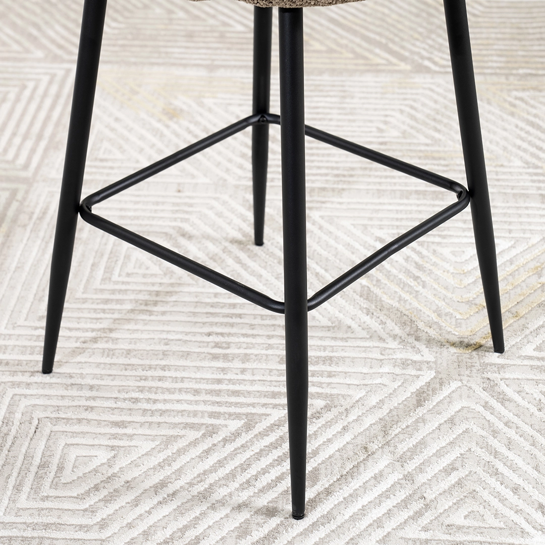 Curvy Bar Stool -Brown & Black thumbnail 6