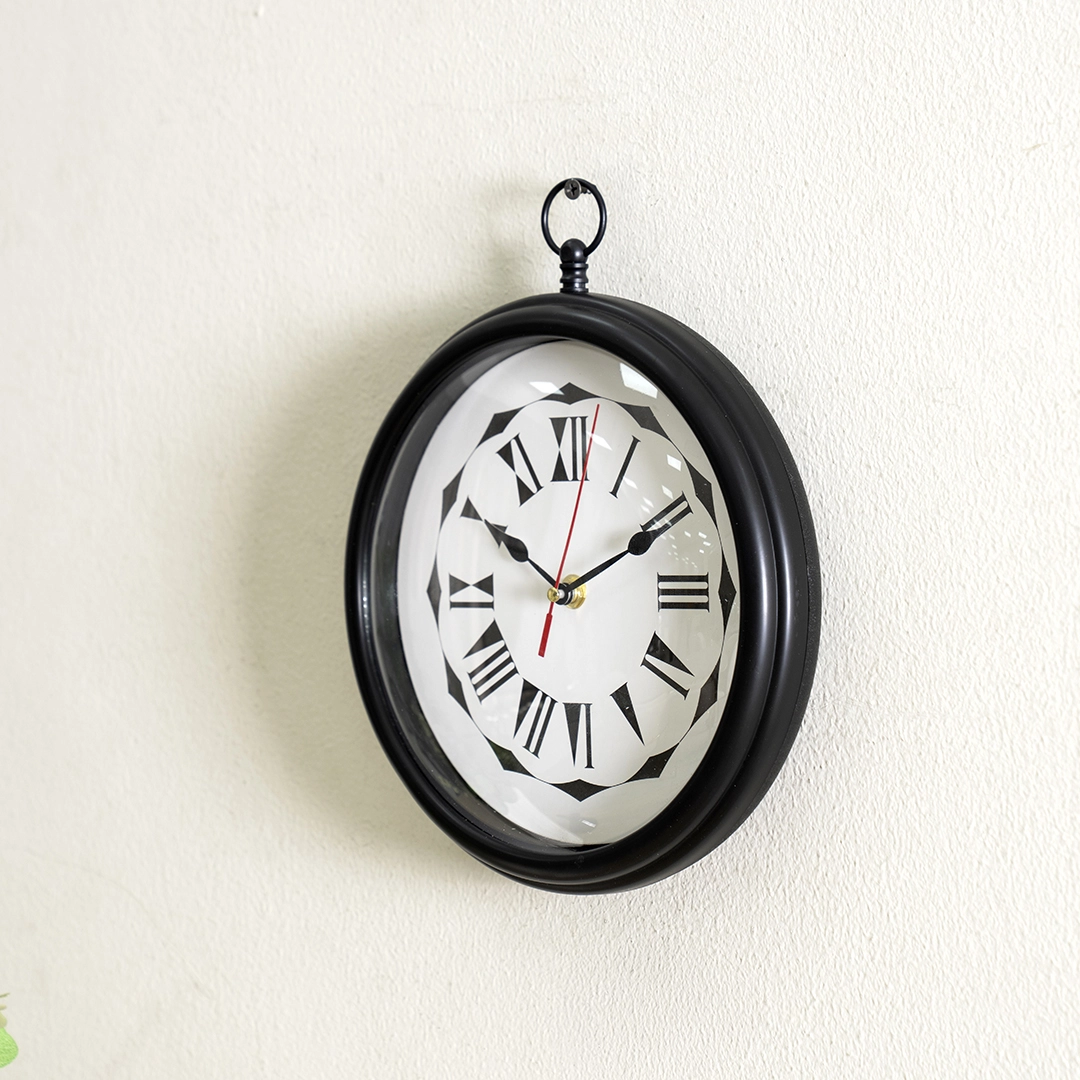 Chronos Wall Clock Black/White -30cm