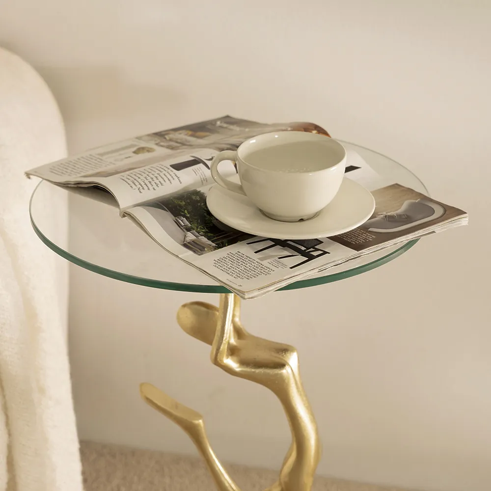 Dancing Lady Accent Table Glass Top thumbnail 2