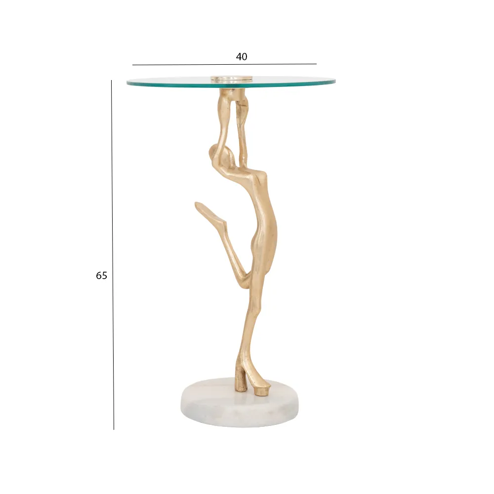 Dancing Lady Accent Table Glass Top thumbnail 7