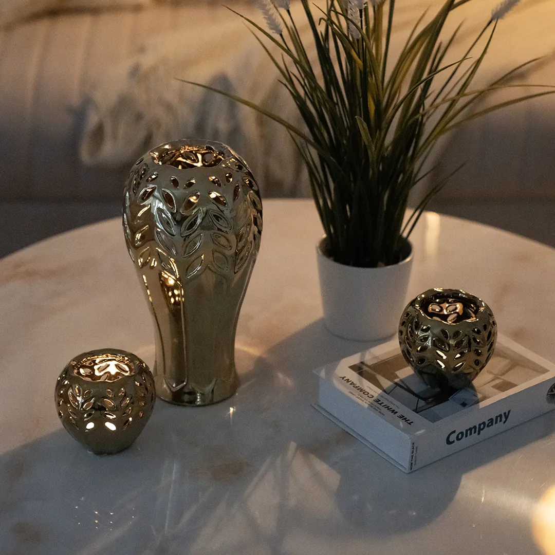 Delyn Ceramic Gold Set of 3 Gift Set Vase thumbnail 4