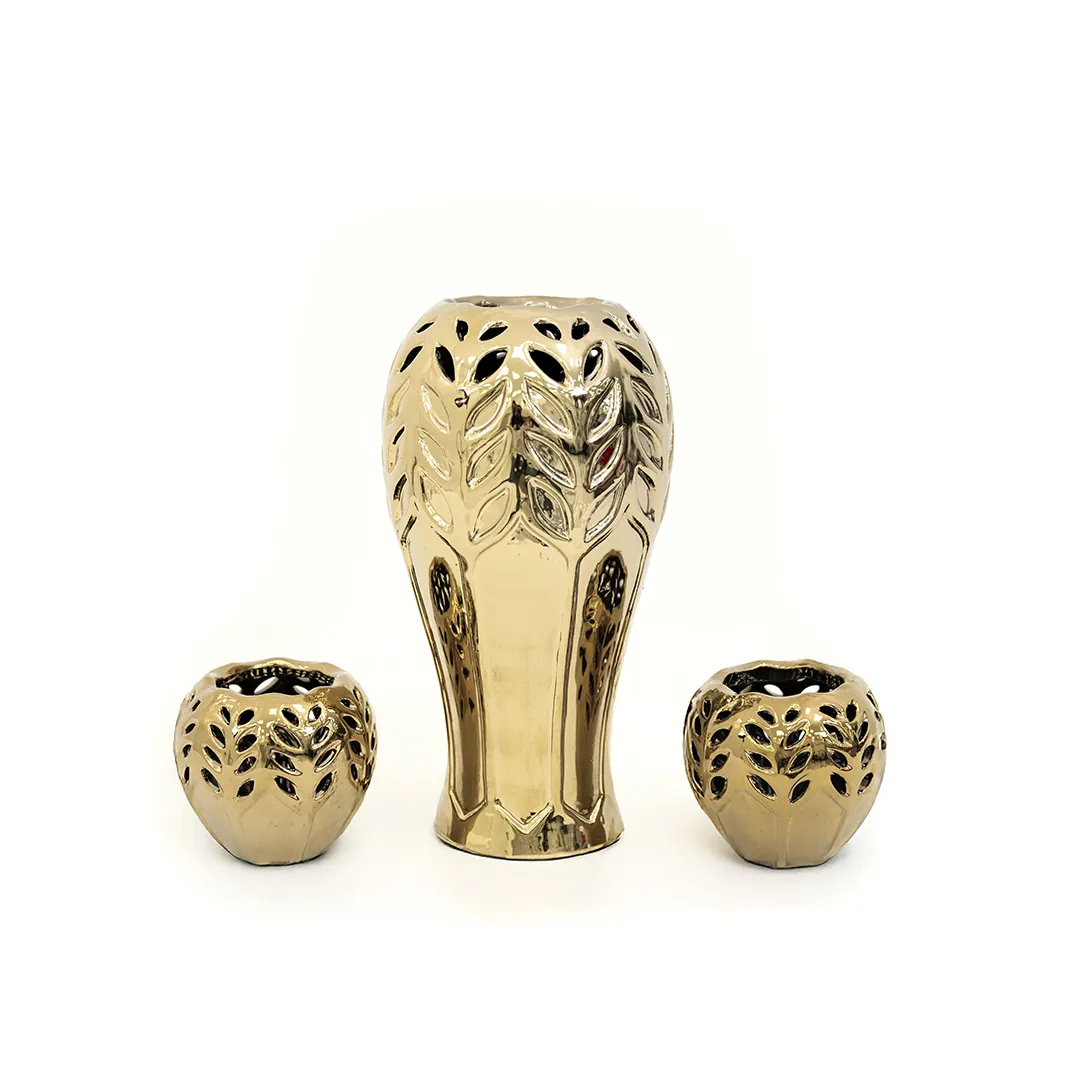 Delyn Ceramic Gold Set of 3 Gift Set Vase thumbnail 5
